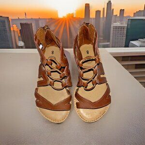 Wounded Nation SANDALS for Toddlers, Size 8, Zipper In Back, Spring & Summer